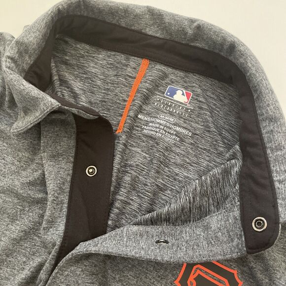 San‎ Francisco Giants Polo Shirt Mens Medium Golf Top Short Sleeve Snap Button - Picture 6 of 9